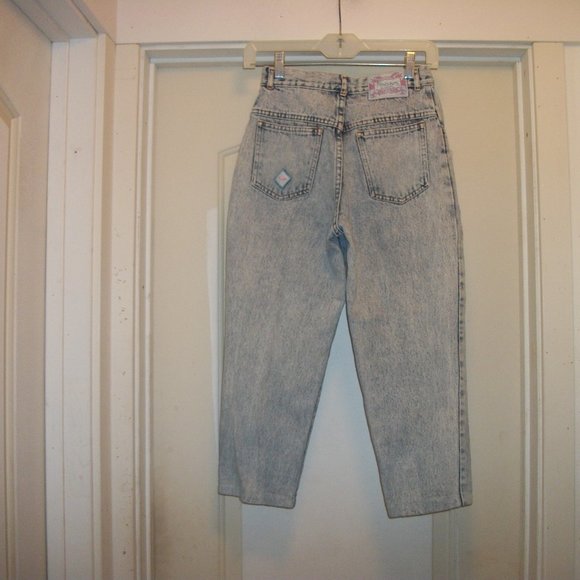 GIRLS CUTE RETRO BLUE FADE JEANS 12 - Picture 4 of 5